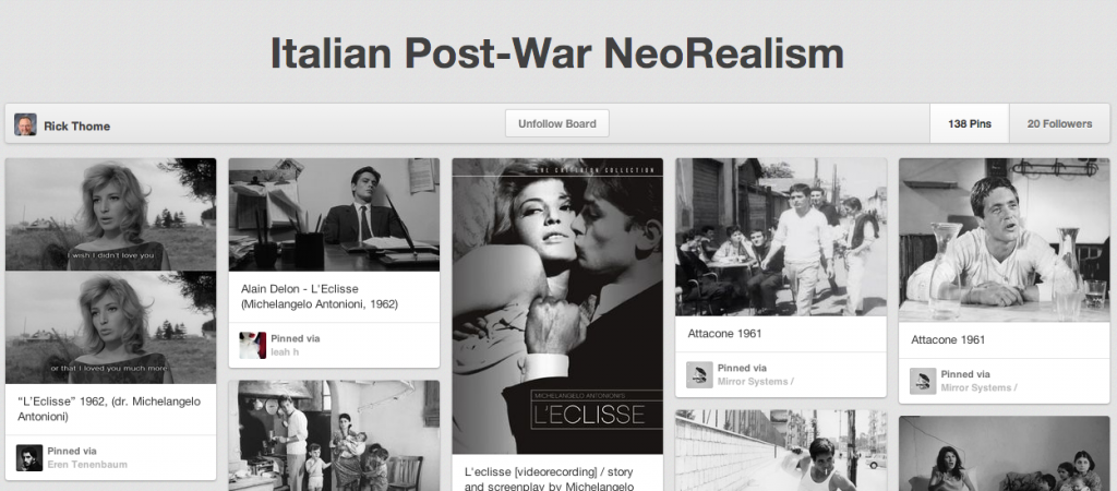 Neorealism at the era of Pinterest